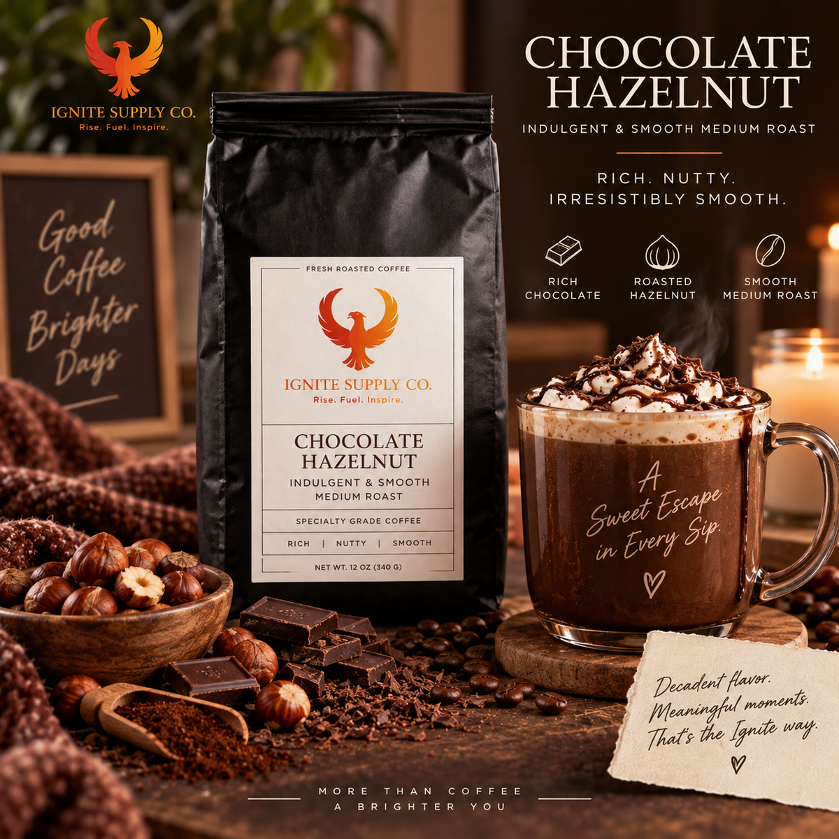 Chocolate Hazelnut ‚Äì Indulgent & Smooth Medium Roast