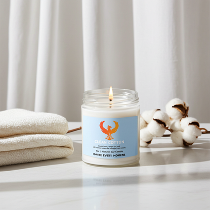 Clean Cotton • Fresh Linen Soy Candle (9oz)