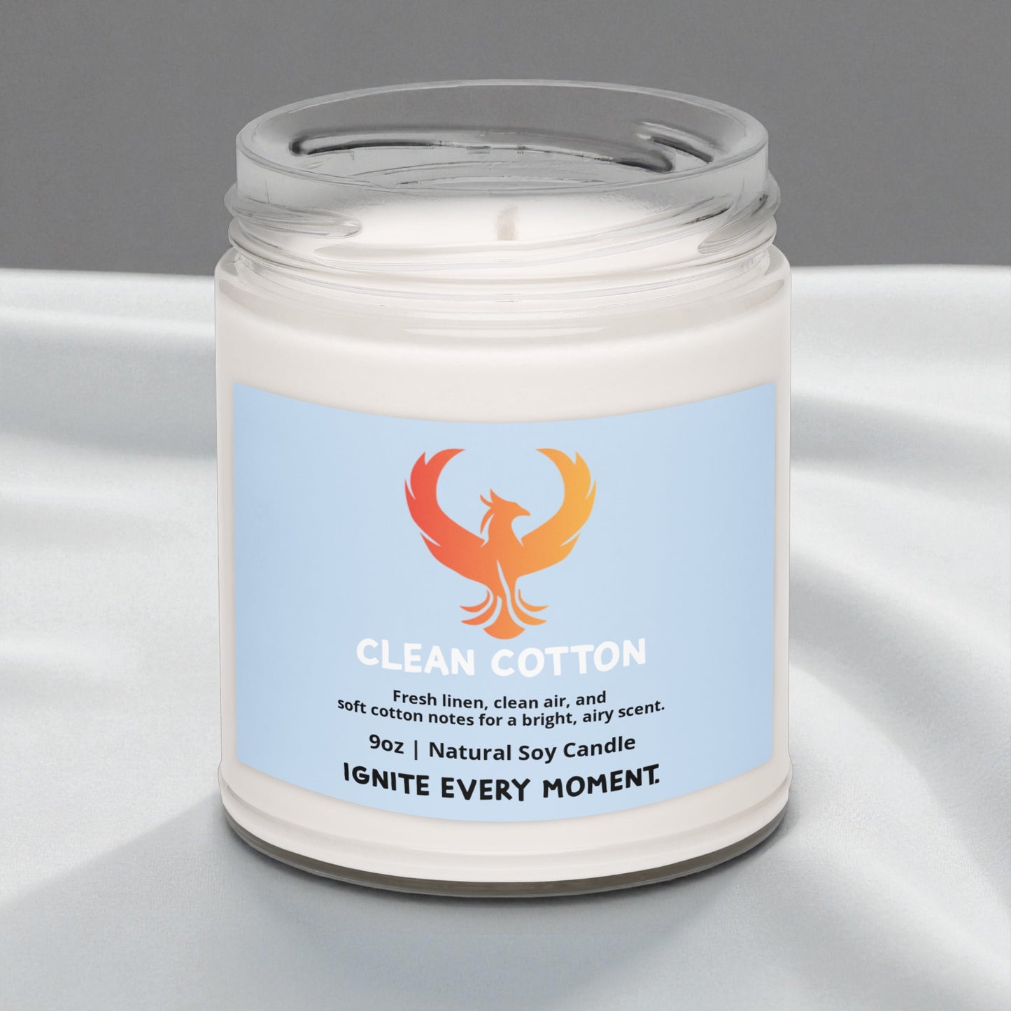 Clean Cotton • Fresh Linen Soy Candle (9oz)