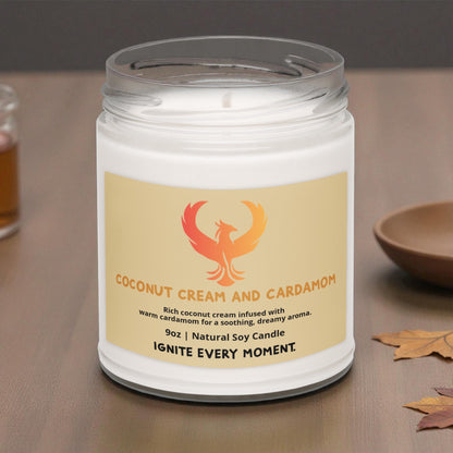 Coconut Cream & Cardamom • Natural Soy Candle (9oz)