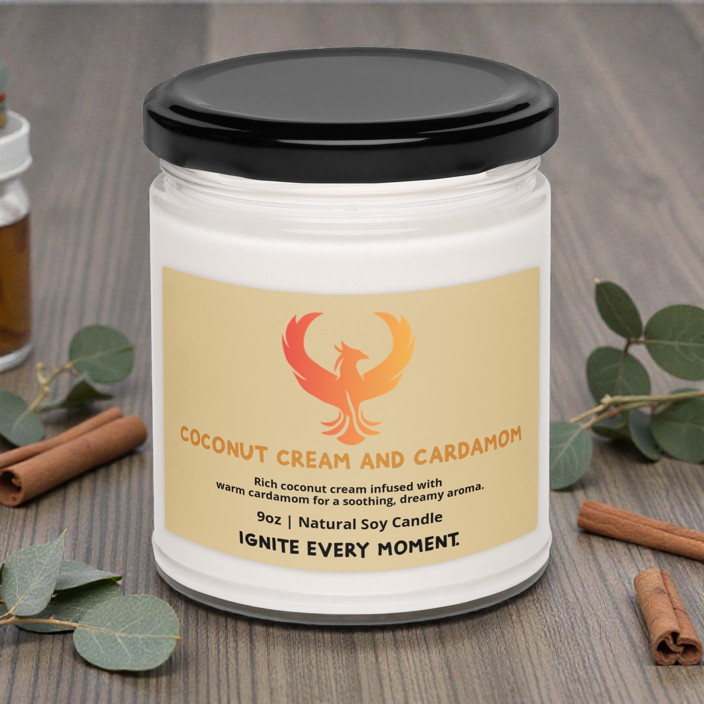 Coconut Cream & Cardamom • Natural Soy Candle (9oz)