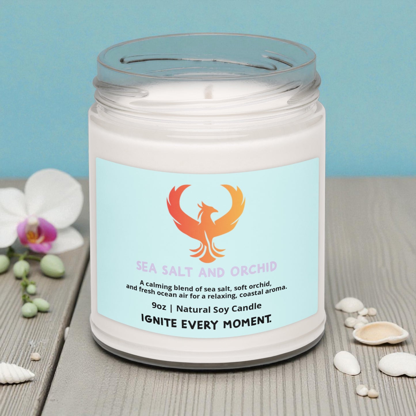 Sea Salt & Orchid • Coastal Fresh Soy Candle (9oz)