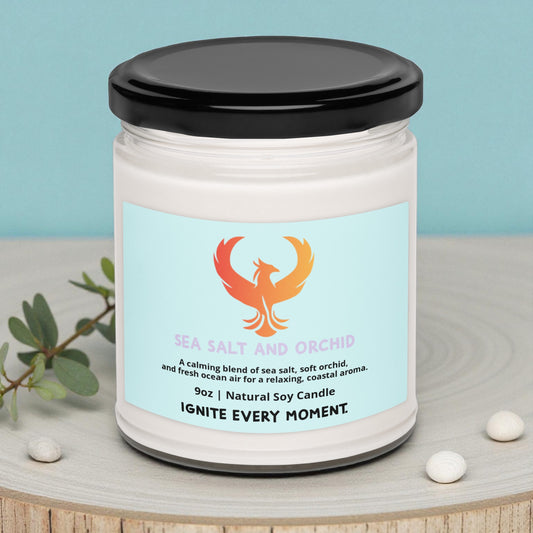 Sea Salt & Orchid • Coastal Fresh Soy Candle (9oz)