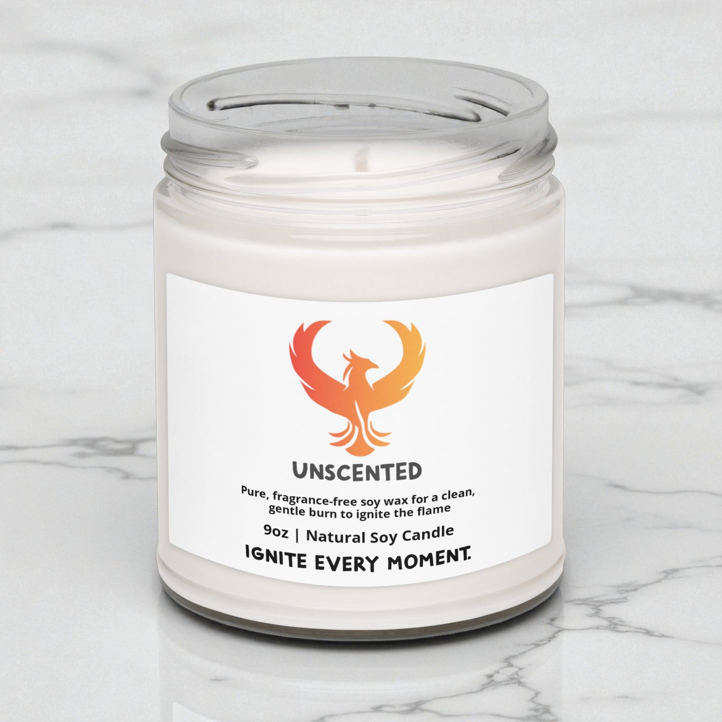 Unscented • Pure Natural Soy Candle (9oz)