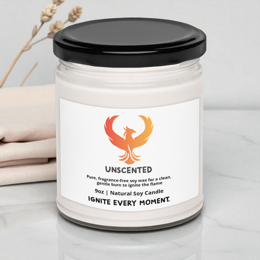 Unscented • Pure Natural Soy Candle (9oz)