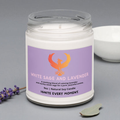 White Sage & Lavender • Natural Soy Candle (9oz)