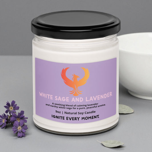 White Sage & Lavender • Natural Soy Candle (9oz)
