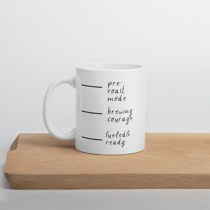 Coffee Fuel Stages Mug – Pre-Roast to Ready